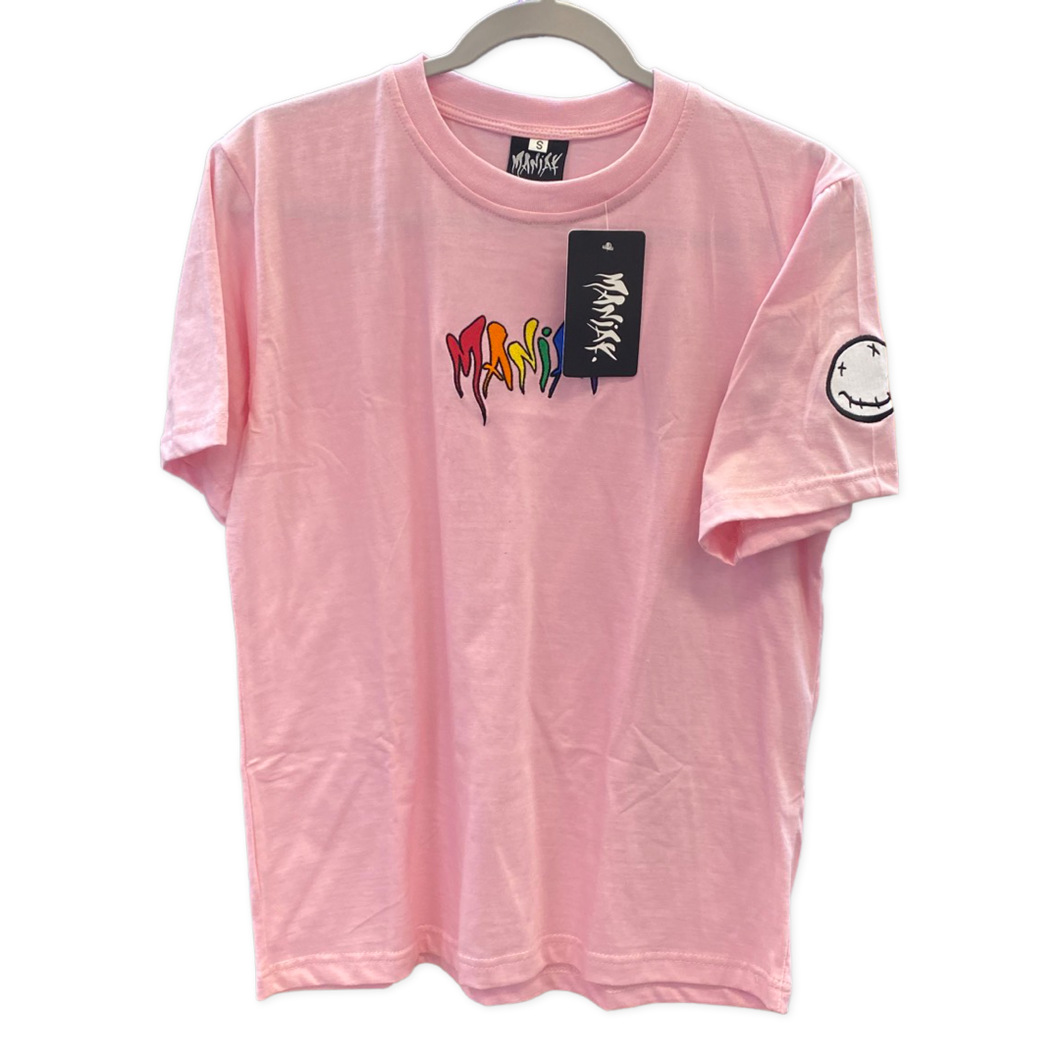 Type Logo Pink Short Sleeve Tee Shirt | Clothing Maniak